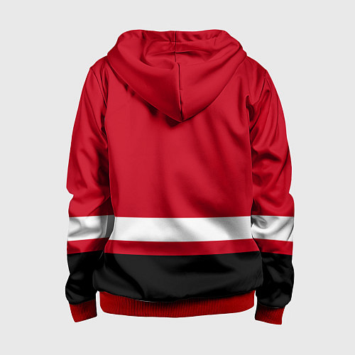 Детская толстовка на молнии Chicago Blackhawks / 3D-Красный – фото 2