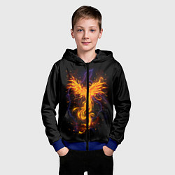 Толстовка на молнии детская Phoenix, цвет: 3D-синий — фото 2