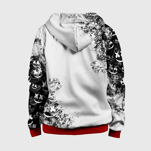 Детская толстовка на молнии Marshmello / 3D-Красный – фото 2