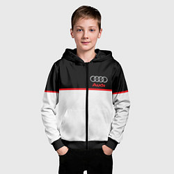 Толстовка на молнии детская AUDI SPORT, цвет: 3D-черный — фото 2