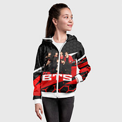 Толстовка на молнии детская BTS, цвет: 3D-белый — фото 2