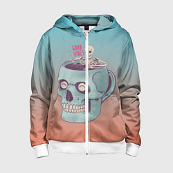 Толстовка на молнии детская Good Viber, цвет: 3D-белый