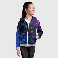 Толстовка на молнии детская Marshmello, цвет: 3D-меланж — фото 2