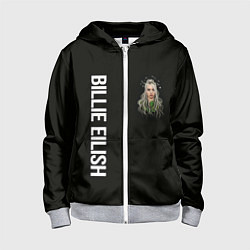 Толстовка на молнии детская BILLIE EILISH, цвет: 3D-меланж