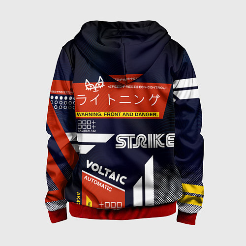 Детская толстовка на молнии Кровавый спорт / 3D-Красный – фото 2