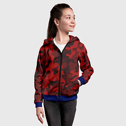 Толстовка на молнии детская RED MILITARY, цвет: 3D-синий — фото 2