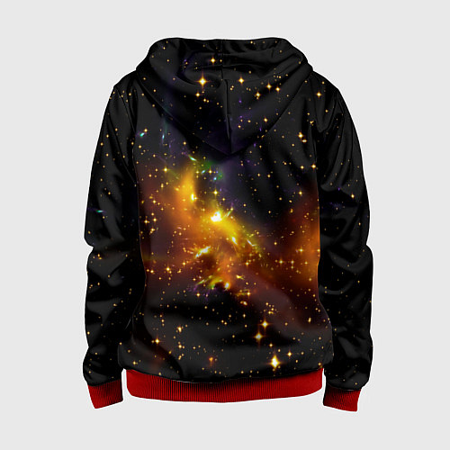 Детская толстовка на молнии STARS / 3D-Красный – фото 2