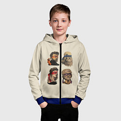 Толстовка на молнии детская Настоящие Черепашки, цвет: 3D-синий — фото 2