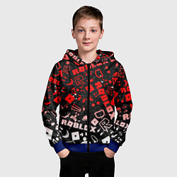 Толстовка на молнии детская Roblox, цвет: 3D-синий — фото 2