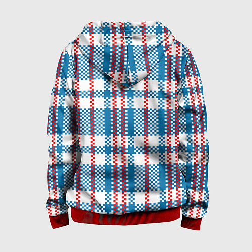 Детская толстовка на молнии Текстура Сумка Челнока / 3D-Красный – фото 2