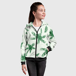 Толстовка на молнии детская Пальмовый рай, цвет: 3D-черный — фото 2