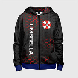 Толстовка на молнии детская UMBRELLA CORP, цвет: 3D-синий