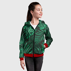 Толстовка на молнии детская Я из джунглей, цвет: 3D-красный — фото 2