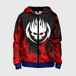 Толстовка на молнии детская THE OFFSPRING, цвет: 3D-синий