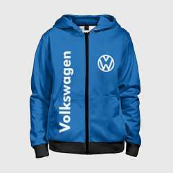 Толстовка на молнии детская Volkswagen, цвет: 3D-черный