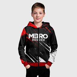 Толстовка на молнии детская METRO EXODUS, цвет: 3D-красный — фото 2