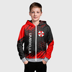 Толстовка на молнии детская UMBRELLA CORP, цвет: 3D-меланж — фото 2