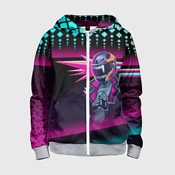 Толстовка на молнии детская НЕОНОВЫЙ ГОНЩИК, цвет: 3D-меланж