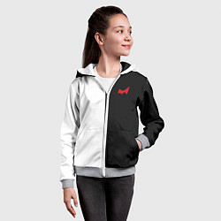 Толстовка на молнии детская Monokuma, цвет: 3D-меланж — фото 2