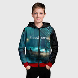 Толстовка на молнии детская Bloodborne, цвет: 3D-красный — фото 2
