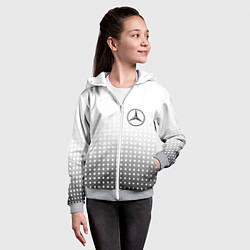 Толстовка на молнии детская Mercedes-Benz, цвет: 3D-меланж — фото 2