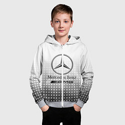 Толстовка на молнии детская Mercedes-Benz, цвет: 3D-меланж — фото 2