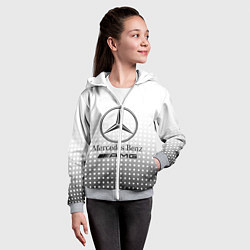 Толстовка на молнии детская Mercedes-Benz, цвет: 3D-меланж — фото 2