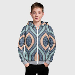 Толстовка на молнии детская Восточный орнамент, цвет: 3D-меланж — фото 2