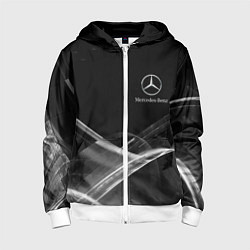 Толстовка на молнии детская MERCEDES, цвет: 3D-белый