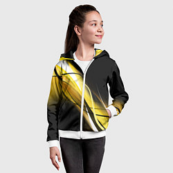 Толстовка на молнии детская GEOMETRY STRIPES, цвет: 3D-белый — фото 2