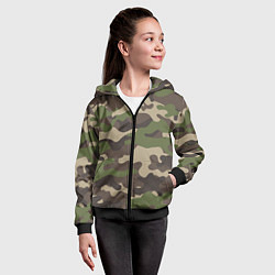 Толстовка на молнии детская МИЛИТАРИ, цвет: 3D-черный — фото 2