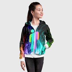 Толстовка на молнии детская BILLIE EILISH, цвет: 3D-белый — фото 2