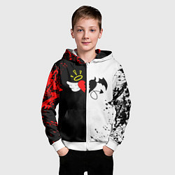 Толстовка на молнии детская Payton Moormeier спина, цвет: 3D-белый — фото 2