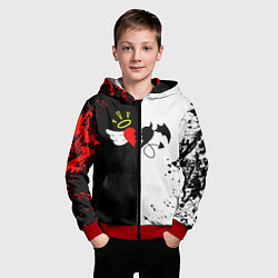 Толстовка на молнии детская Payton Moormeier спина, цвет: 3D-красный — фото 2
