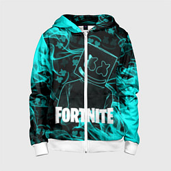 Толстовка на молнии детская Fortnite Marshmello, цвет: 3D-белый