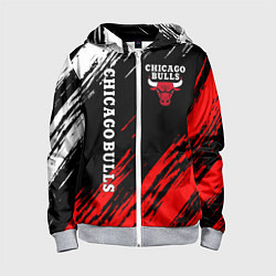 Толстовка на молнии детская CHICAGO BULLS, цвет: 3D-меланж