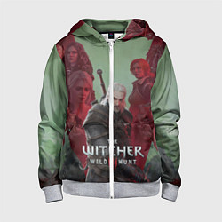 Толстовка на молнии детская The Witcher 5-летие, цвет: 3D-меланж