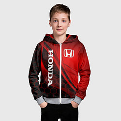 Толстовка на молнии детская HONDA, цвет: 3D-меланж — фото 2