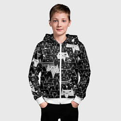 Толстовка на молнии детская КОТЫ BLACK, цвет: 3D-белый — фото 2