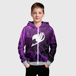 Толстовка на молнии детская Fairy Tail, цвет: 3D-меланж — фото 2