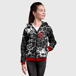 Толстовка на молнии детская The Witcher, цвет: 3D-красный — фото 2