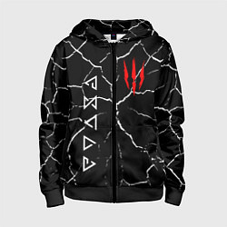 Толстовка на молнии детская The Witcher, цвет: 3D-черный