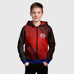 Толстовка на молнии детская NISSAN, цвет: 3D-синий — фото 2