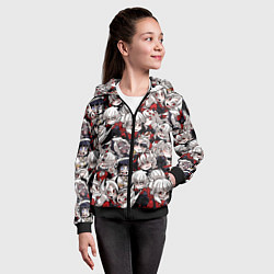 Толстовка на молнии детская Helltaker, цвет: 3D-черный — фото 2