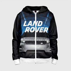 Толстовка на молнии детская LAND ROVER, цвет: 3D-белый