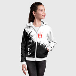 Толстовка на молнии детская The Witcher, цвет: 3D-белый — фото 2