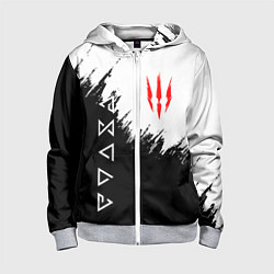 Толстовка на молнии детская The Witcher, цвет: 3D-меланж