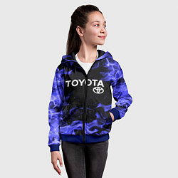 Толстовка на молнии детская TOYOTA, цвет: 3D-синий — фото 2