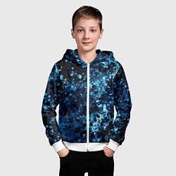 Толстовка на молнии детская Абстракция жидкость, цвет: 3D-белый — фото 2