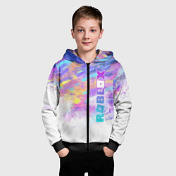 Толстовка на молнии детская Roblox, цвет: 3D-черный — фото 2